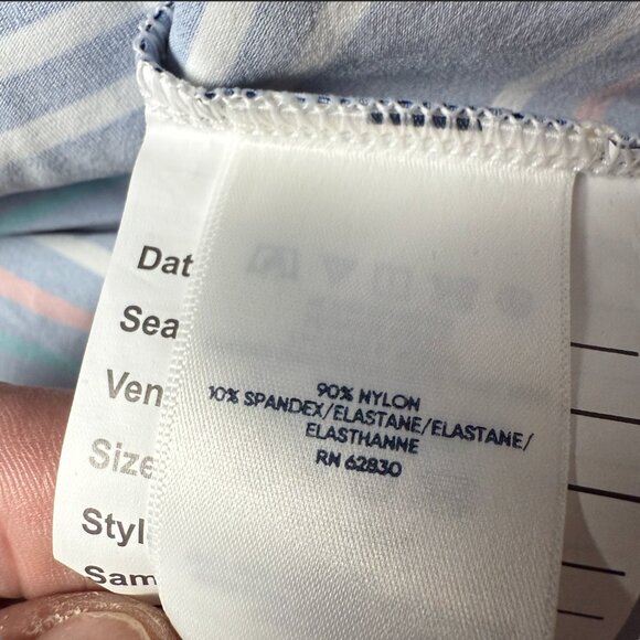 Lands' End Women's M LONG Elbow Sleeve Crew Neck Cover-up Swim Tee Rash Guard St - Picture 6 of 6